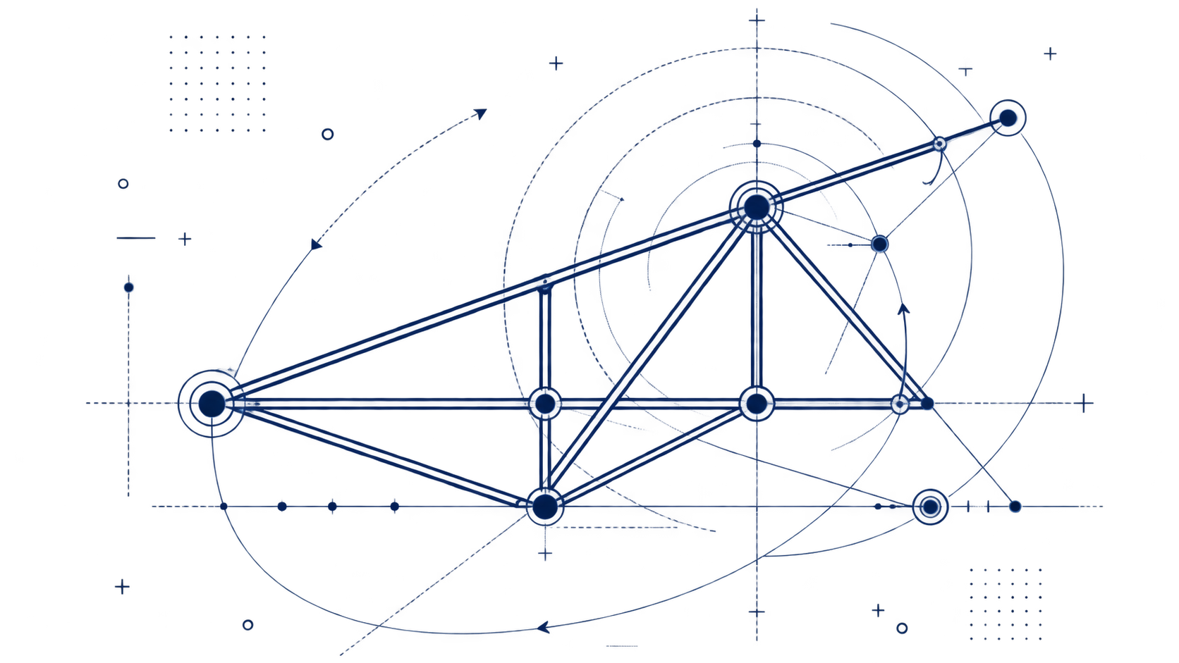 Abstract engineering illustration representing structure and thoughtful design